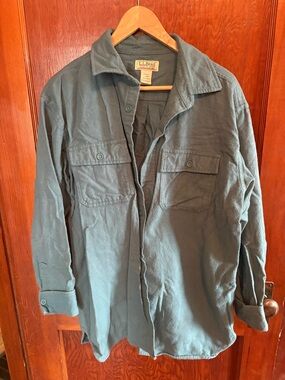 L.L. Bean Men's Lightweight Shirt Jacket - Teal Blue